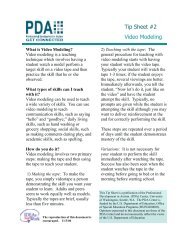 Tip Sheet #2 Video Modeling - University of Washington