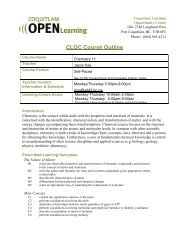 CLOC Course Outline - SD43