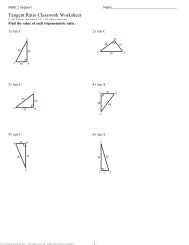 Tangent Ratio Classwork Worksheet - SD43