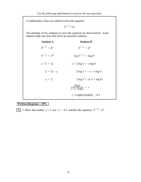 Mathematics 30 June 1999 Grade 12 Diploma Exam