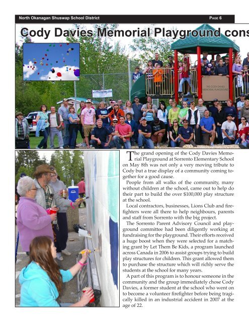 June 2010 Newsline.pdf - School District 83 North Okanagan ...