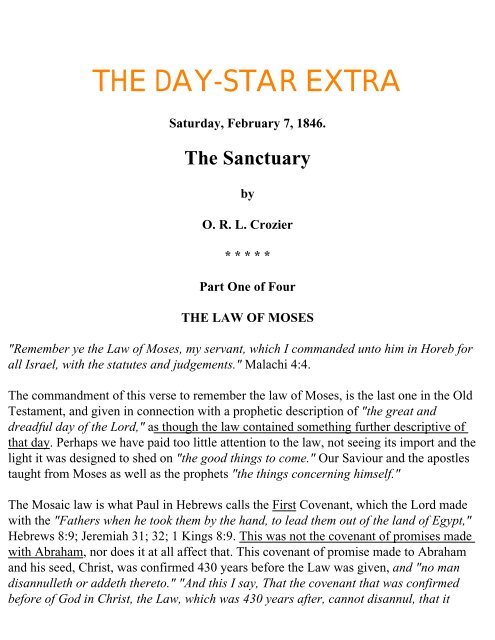 Day Star Extra- Crozier: The Sanctuary - SDADefend