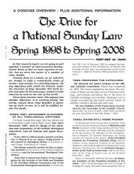 The Drive for a National Sunday Law - SDADefend