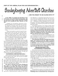 Sunday Adventists / Church - SDADefend