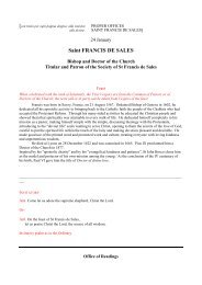 Saint FRANCIS DE SALES