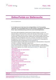 Online-Portale zur Stellensuche - SDBB