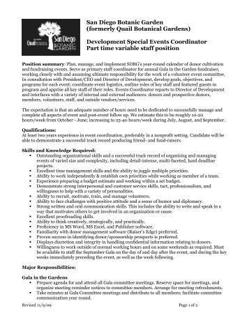 corporate event planner job description