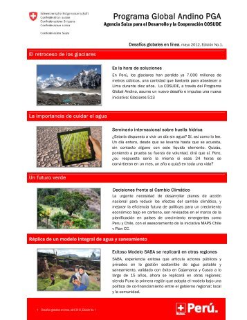 Programa Global Andino PGA - SDC Climate Change and ...