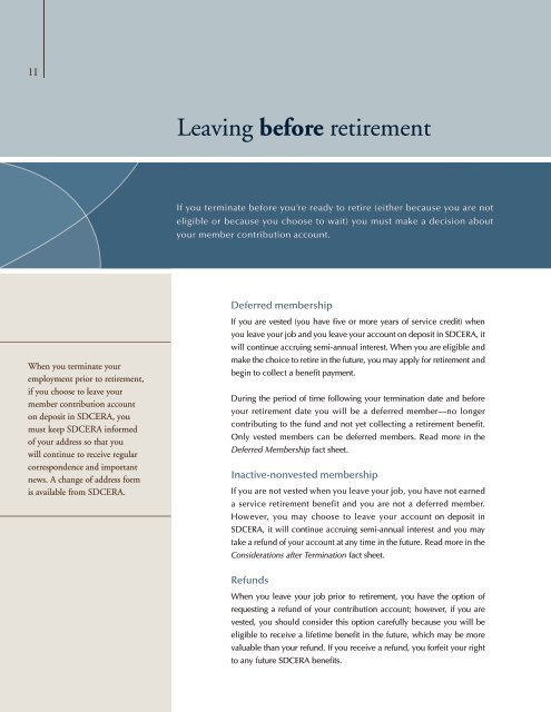 Retirement Plan booklet - sdcera