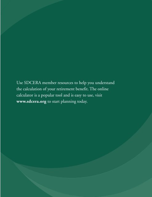 Retirement Plan booklet - sdcera