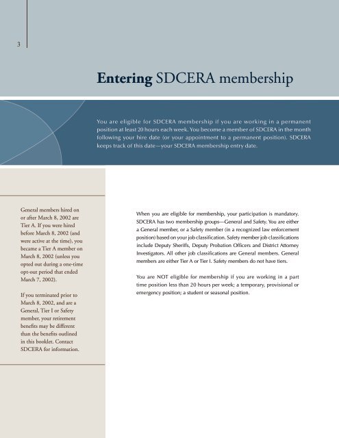 Retirement Plan booklet - sdcera