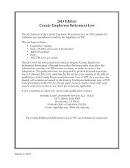 2013 Edition County Employees Retirement Law - sdcera