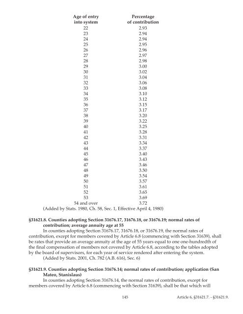 County Employees Retirement Law of 1937 (CERL) - sdcera