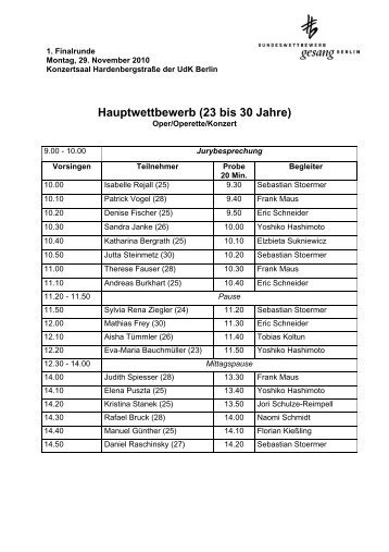 Hauptwettbewerb (23 bis 30 Jahre) - Bundeswettbewerb Gesang ...