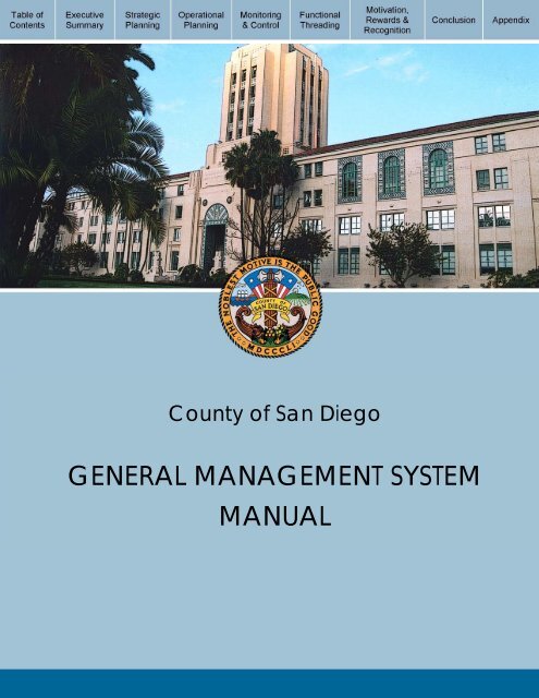 General Management System - County of San Diego