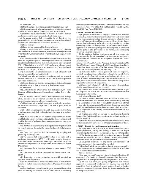 CALIFORNIA CODE OF REGULATIONS - State of California