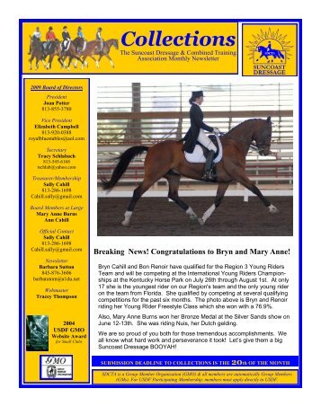 July - Suncoast Dressage and Combined Training Association ...