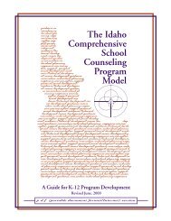 The Idaho Comprehensive School Counseling Program Model