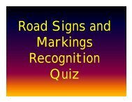 Road Signs Quiz 2003