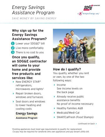 Energy Savings Assistance Program - San Diego Gas & Electric