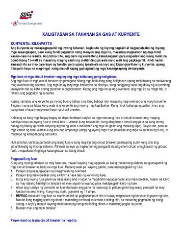 kaligtasan sa tahanan sa gas at kuryente - San Diego Gas & Electric