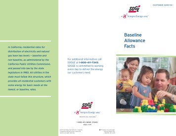 Baseline Allowance Facts - San Diego Gas & Electric