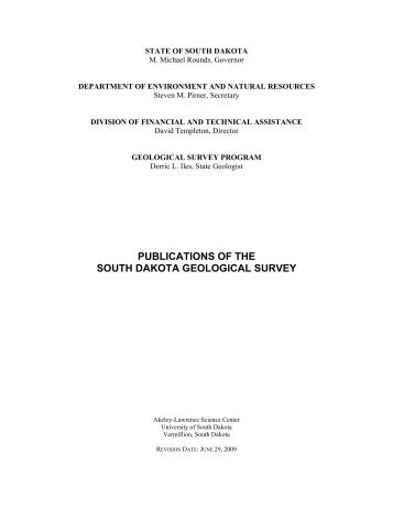 available for free download - South Dakota Geological Survey ...