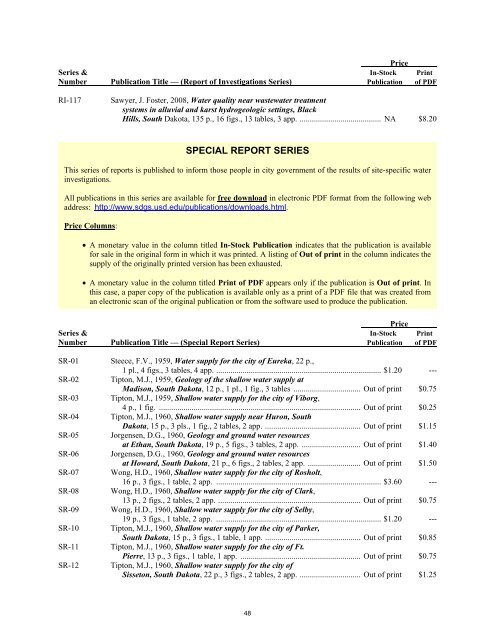 available for free download - South Dakota Geological Survey ...