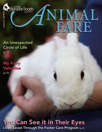 Spring 2011 â¢ V ol. 45 No. 1 - San Diego Humane Society and SPCA