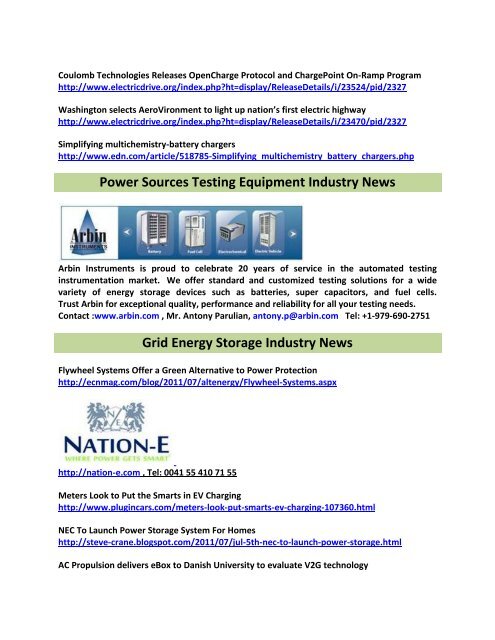 Weekly Newsletter for Batteries, Fuel Cells & the EV Industries