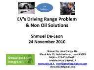 EV's Driving Range Problem - Shmuel De-Leon Energy