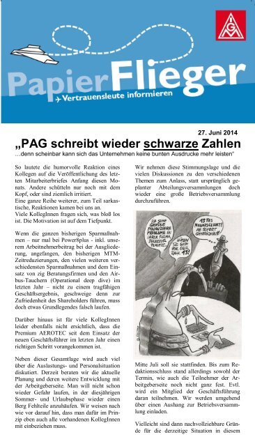 „PAG schreibt wieder schwarze Zahlen