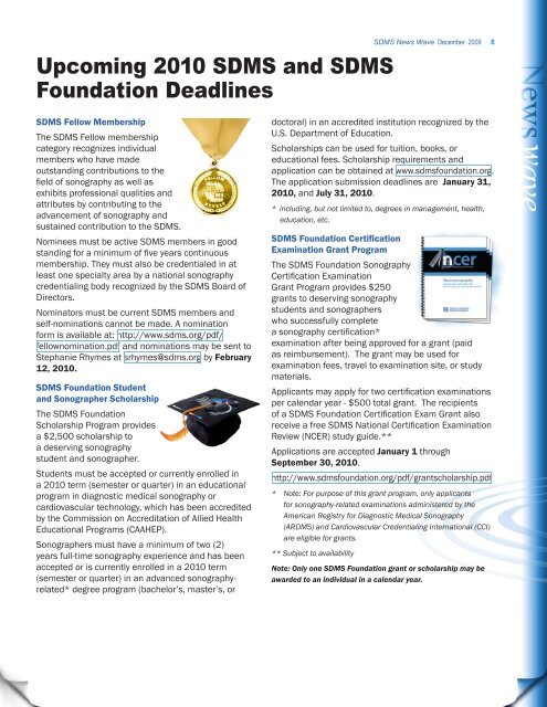 Upcoming 2010 SDMS And SD