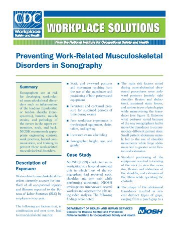 Preventing Work-Related Musculoskeletal Disorders in Sonography