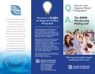 Brochure - Society of Diagnostic Medical Sonography