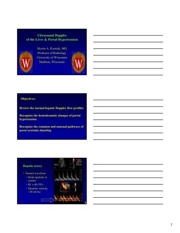 Ultrasound Doppler of the Liver & Portal Hypertension