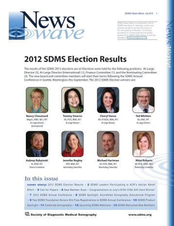 2012 SDMS Election Results - Society of Diagnostic Medical ...