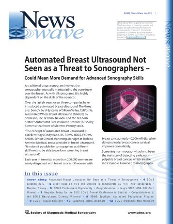 Automated Breast Ultrasound Not Seen as a Threat - Society of ...