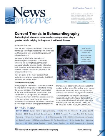 Current Trends in Echocardiography - Society of Diagnostic Medical ...