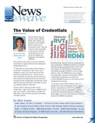 The Value of Credentials - Society of Diagnostic Medical Sonography