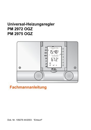 Universal-Heizungsregler PM 2972 OGZ PM 2975 OGZ ...