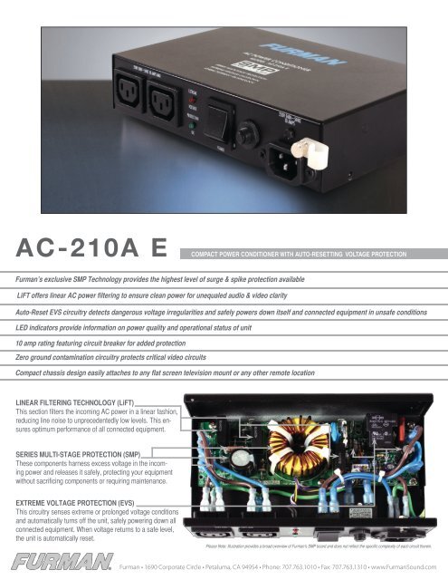 ac-210a e compact power conditioner with auto ... - Furman Sound