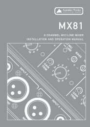 MX81 Manual - Australian Monitor