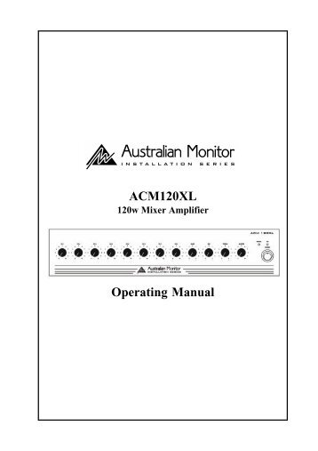AMIS120XL Manual - Australian Monitor