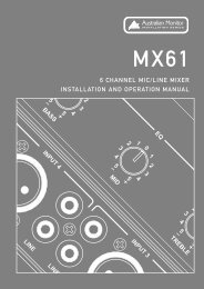 MX61 Manual - Australian Monitor