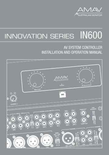 av system controller installation and operation manual - SDS Music ...