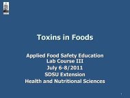 Toxins in Foods