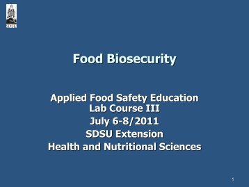 Food Biosecurity