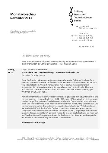 Wichtige Termine im Monat November 2013 als PDF - Deutsches ...