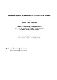 Women in politics in the countries of the Western Balkans